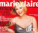 L\'actrice Charlize Theron, en couv\' pour le premier numéro du nouveau millénaire de Marie Claire. Janvier 2000.<br />