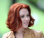 Scarlett Johansson, tournage de <em>The Avengers</em> à New York, le 3 septembre 2011.<br />