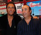 Dany Brillant et Roland Marchisio lors de la conférence de presse des théâtres privés, le jeudi 8 septembre 2011.