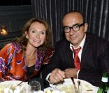 Karl Zéro et son épouse Daisy d'Errata lors de la soirée blanche chez Castel du 8 septembre 2011 à Paris
