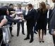Le Président Nicolas Sarkozy et sa sublime épouse Carla Bruni-Sarkozy saluent  les visiteurs venus découvrir le palais de l'Elysée ouvert à l'occasion  des Journées européennes du patrimoine le 17 septembre 2011