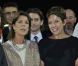 Caroline de Monaco et Sibylle Szaggars Redford assistent au lancement de l'exposition Afternativelight, à Monaco, le 20 septembre 2011.