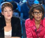 Audrey Pulvar et Natacha Polony, sur le plateau d' On n'est pas couché  sur France 2.