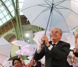 Frédéric Mitterrand à l'inauguration de la fête de la danse au Grand Palais, à Paris, le 23 septembre 2011.