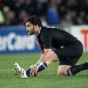 Coupe du monde de rugby : les All Blacks Piri Weepu et Jerome Kaino papas