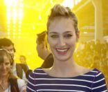 Pauline Lefèvre lors du défilé Sonia Rykiel à Paris le 1er octobre 2011 pour la collection PAP printemps/été 2012