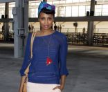 Imany lors du défilé Sonia Rykiel à Paris le 1er octobre 2011 pour la collection PAP printemps/été 2012