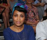 Imany lors du défilé Sonia Rykiel printemps/été 2012 à Paris.