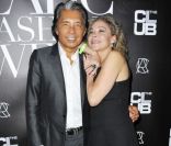 Kenzo et Grace de Capitani à la soirée organisée par Cristiana Arcangeli pour le lancement de sa  nouvelle gamme de cosmétiques à L'Arc à Paris, le 1e octobre 2011