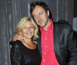 Nicoletta et son mari à la soirée organisée par Cristiana Arcengeli pour le lancement de sa  nouvelle gamme de cosmétiques à L'Arc à Paris, le 1e octobre 2011
