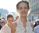 Natalia Vodianova à son arrivée au show de Stella McCartney