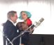 Lady Gaga et Tony Bennett en studio pour le clip de  The Lady is a tramp , septembre 2011.