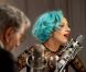 Lady Gaga et Tony Bennett en studio pour le clip de  The Lady is a tramp , septembre 2011.