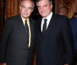 Frédéric Mitterrand et Sidney Toledano lors du dîner organisé par l'ANDAM, le 5 octobre 2011.