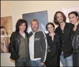 Jean-Michel Jarre, Philippe Starck, Ara, David et Yasmine à l'exposition d'Ara Starck