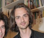 Jarre père et fils à l'exposition d'Ara Starck