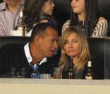 Alex Rodriguez et Cameron Diaz, à Dallas, le 6 février 2011.