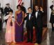 Michelle et Barack Obama lors du dîner d'état organisé en l'honneur du président sud-coréen Lee Myung-bak et de son épouse Kim Yun-ok. Washington le 13 octobre 2011