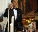 Barack Obama lors du dîner d'état organisé en l'honneur du président sud-coréen à Washington le 13 octobre 2011