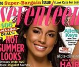 Juillet 2008 : la chanteuse Alicia Keys, radieuse, pose en couverture de Seventeen. 