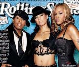 Alicia Keys, entourée de Missy Eliott et d\'Eve, pose en Une du Rolling Stone d\'octobre 2003.<br />
