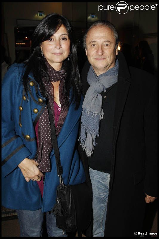 Patrick Braoudé et sa femme lors de la générale du On Alone Man Show de Pascal Légitimus au Palace à Paris le 17 octobre 2011  