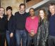 Philippe Harel, Hélène Médigue et son mari Samuel Labarthe, Pascal Légitimus, Florence Darel, Philippe Caroit lors de la générale du On Alone Man Show de Pascal Légitimus au Palace à Paris le 17 octobre 2011