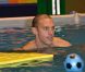 Le nageur Hugues Duboscq, jeune papa qui s'apprête à lancer le sprint final de sa carrière à 30 ans avec les JO 2012 en point de mire, animait l'activité Eveil Aquatique de la FFN au Salon KidExpo de Paris le 23 octobre 2011.