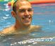 Le nageur Hugues Duboscq, jeune papa qui s'apprête à lancer le sprint final de sa carrière à 30 ans avec les JO 2012 en point de mire, animait l'activité Eveil Aquatique de la FFN au Salon KidExpo de Paris le 23 octobre 2011.