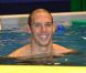 Le nageur Hugues Duboscq, jeune papa qui s'apprête à lancer le sprint final de sa carrière à 30 ans avec les JO 2012 en point de mire, animait l'activité Eveil Aquatique de la FFN au Salon KidExpo de Paris le 23 octobre 2011.