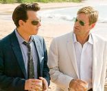 Une scène de Rhum Express avec Johnny Depp et Aaron Eckhart.