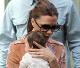 Victoria Beckham et sa petite Harper lors d'une virée shopping en septembre 2011 