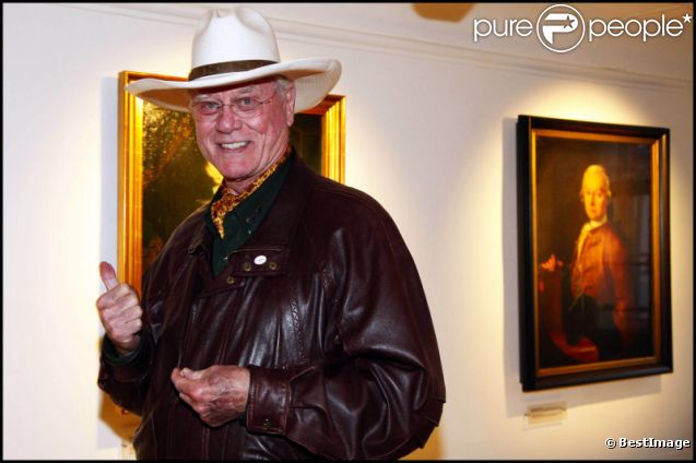 Larry Hagman en septembre 2010 dans la maison de Wolfgang Amadeus Mozart à Salzbourg