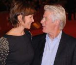 Les amoureux Richard Gere et Carey Lowell au festival de Rome pour la projection des  Moissons du ciel  de Terrence Malick, le 3 novembre 2011.