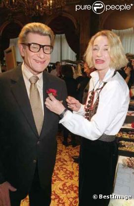 Loulou de la Falaise et Yves Saint Laurent en janvier 2001 à Paris