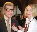 Loulou de la Falaise et Yves Saint Laurent en janvier 2001 à Paris