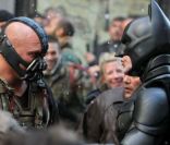 Tom Hardy et Christian Bale sur le tournage de Dark Knight Rises le 6 novembre à New York.