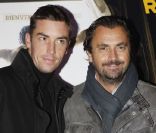 Maxime et Henri Leconte à l'avant-première de Rhum Express, le mardi 8 novembre 2011, à Paris.