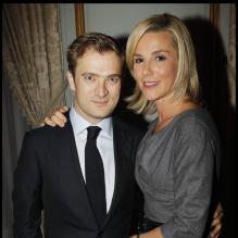 Renaud Capuçon et sa femme Laurence Ferrari à l'occasion du récital à quatre mains donné par Hélène Mercier-Arnault et Brigitte Engerer au profit de la Fondation Recherche Cardio-Vasculaire-Institut de France, à l'hôtel Marcel Dassault, le 9 novembre 2011