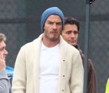David Beckham, dubitatif quant aux performances de son fils Cruz le 12 novembre 2011 à Los Angeles