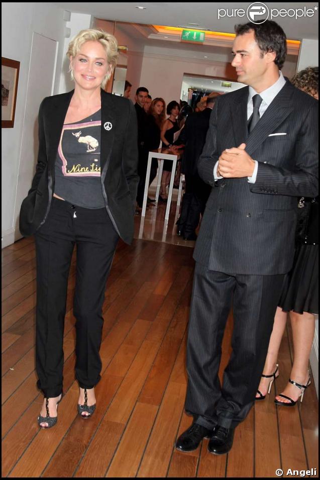 Soirée Dior-Elle à l'Eden Roc : Sharon Stone