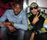 John Wall et Swizz Beatz lors de la soirée Reebok, à Paris. 17 novembre 2011