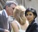 Jean-Marie Bigard et sa femme Lola Marois, aux côtés de Laurent Baffie  et Rachida Dati, lors de leur mariage à la mairie du VIIe arrondissement  de Paris, le 27 mai 2011.