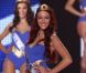 Delphine Wespiser, en maillot une pièce Wonder Woman, lors de l'élection de Miss France 2012, le samedi 3 décembre 2011.