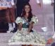 Delphine Wespiser, en tenue de Scarlett O'Hara, lors de l'élection de Miss France 2012, le samedi 3 décembre 2011.