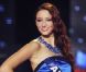 Delphine Wespiser, en robe de soirée, lors de l'élection de Miss France 2012, le samedi 3 décembre 2011.