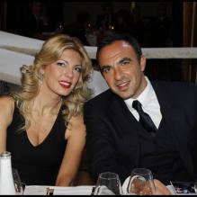 Tina et Nikos Aliagas lors de la soirée annuelle de la FIDH, le 5 décembre 2011, au Théâtre National de Chaillot.