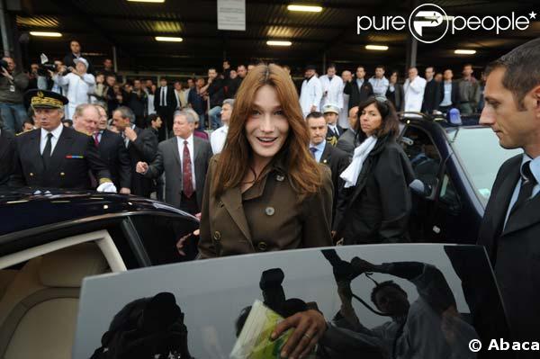 Carla Bruni au marché de Rungis