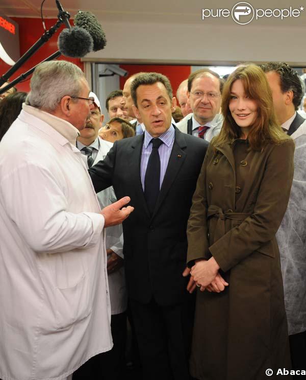 Carla et Nicolas Sarkozy au marché de Rungis