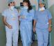 Marie Gillain visite le service ophtalmologique d'un hôpital de Marrakech. Le 8 décembre 2011